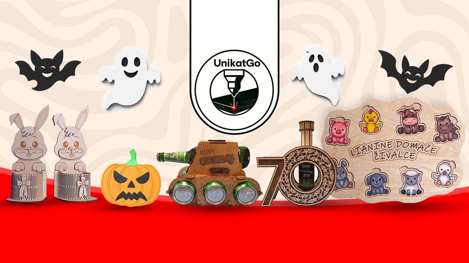 UnikatGo izdelki - unikatna darila z laserskim graviranjem na les, akril, tekstil